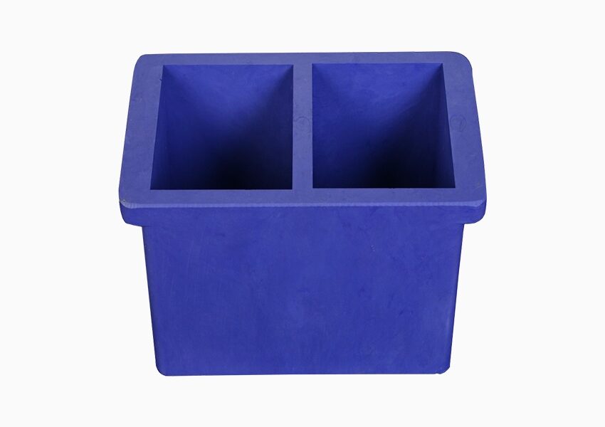 İki Gözlü Beton Numune Plastik Küp Kalıbı